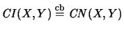 $\displaystyle \mathit{CI}(X,Y)\stackrel{\mathrm{cb}}{=}\mathit{CN}(X,Y)$