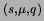 $ (s, \mu, q)$