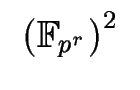 $ \begin{array}[c]{c}%%
\left( \mathbb{F}_{p^{r}}\right) ^{2}%%
\end{array}$