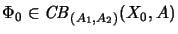 $\Phi_0 \in \mathit{CB}_{(A_1,A_2)} (X_0,A)$