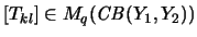 $
[T_{kl}] \in M_q(\mathit{CB}(Y_1,Y_2))$