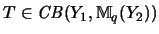 $T \in \mathit{CB}(Y_1, {\mathbb{M} }_q(Y_2))$