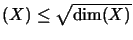 $(X)\leq\sqrt{\dim(X)}$