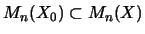 $M_n(X_0)\subset M_n(X)$