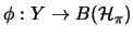 $\phi:Y\rightarrow B(\mathcal{H}_\pi)$