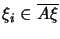 $ \xi_i \in {\overline{A \xi}}$