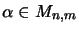 $ \alpha\in M_{n,m}$