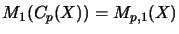 $\displaystyle M_1(C_p(X)) = M_{p,1}(X)$