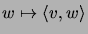 $ w\mapsto\langle v,w\rangle$