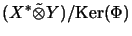 $\displaystyle (X^*\tilde{\otimes} Y)/ \mathrm{Ker} (\Phi)$