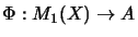 $ \Phi:M_1(X)\rightarrow A$