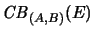 $ \mathit{CB}_{(A,B)}(E)$