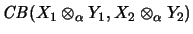 $\displaystyle \mathit{CB}(X_1 \otimes_\alpha Y_1, X_2 \otimes _\alpha Y_2)$