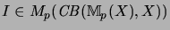 $ I \in M_p(\mathit{CB}({\mathbb{M}}_p(X),X)) $