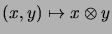 $\displaystyle (x,y) \mapsto x \otimes y$