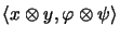 $\displaystyle \langle x \otimes y, \varphi \otimes \psi \rangle$