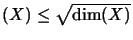 $ (X)\leq\sqrt{\dim(X)}$