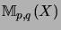 $ {\mathbb{M}}_{p,q}(X)$