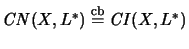 $ \mathit{CN}(X,L^*)\stackrel{\mathrm{cb}}{=}\mathit{CI}(X,L^*)$