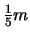 $ \frac{1}{5}m$