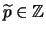 $ \widetilde{p} \in \mathbb{Z}$