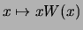 $\displaystyle x \mapsto xW(x)$