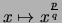 $ x\mapsto x^{\frac{p}{q}} $