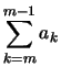 $\displaystyle \sum_{k=m}^{m-1} a_k$