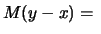 $\displaystyle M(y-x)= \ $