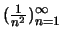 $\displaystyle \textstyle (\frac{1}{n^2})_{n=1}^\infty$