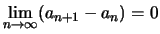 $ \lim\limits_{n\to\infty} (a_{n+1}-a_n) = 0 $